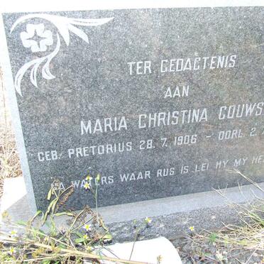 GOUWS Maria Christina nee PRETORIUS 1906-1965