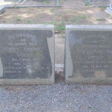 GOOSEN Petrus Johannes 1864-1948 &amp; Elizabeth Helena LOMBARD 1874-1961