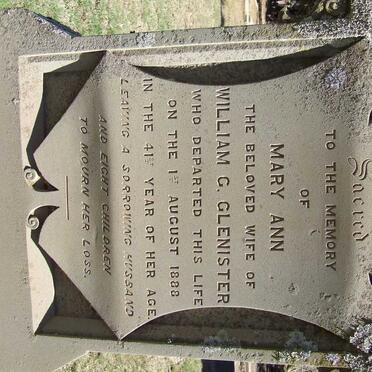 GLENISTER Mary Ann -1888