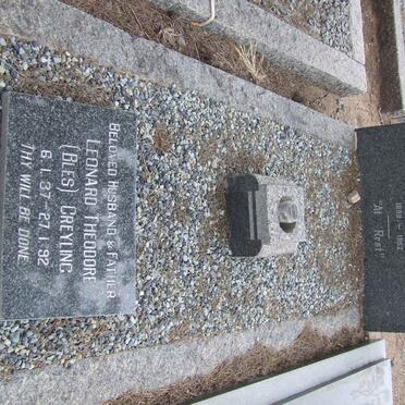 GREYLING Leonard Theodore 1937-1992 &amp; Fanny Desbrowe DICKSON 1899-1952