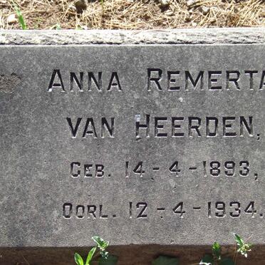 HEERDEN Anna Remerta, van 1893-1934