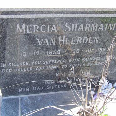HEERDEN Mercia Sharmaine, van 1959-1967