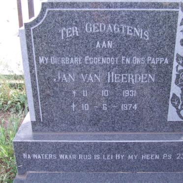 HEERDEN Jan, van 1931-1974