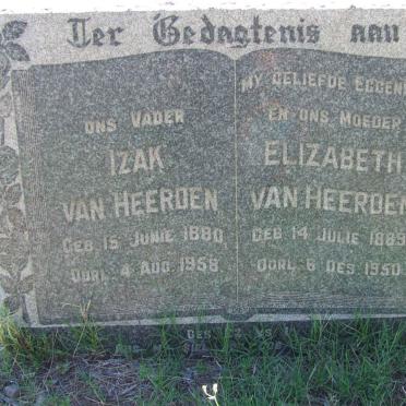 HEERDEN Izak, van 1880-1958 &amp; Elizabeth 1889-1950