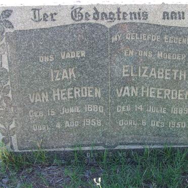 HEERDEN Izak, van 1880-1958 &amp; Elizabeth 1889-1950