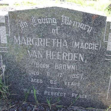 HEERDEN Margrietha, van nee BROWN -1957