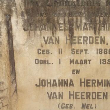 HEERDEN Johannes Marthinus, van 1886-1957 &amp; Johanna Hermina NEL