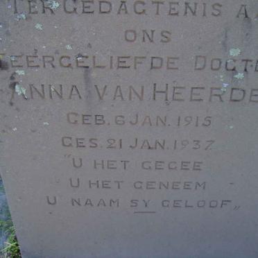 HEERDEN Anna, van 1915-1927