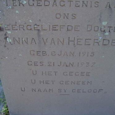HEERDEN Anna, van 1915-1927