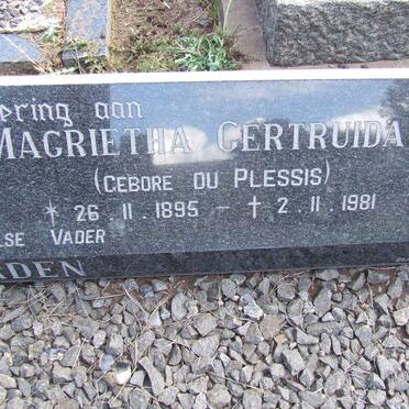 HEERDEN Gert Johannes Robbertse, van 1892-1958 &amp; Magrietha Gertruida DU PLESSIS 1895-1981