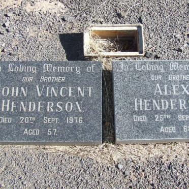 HENDERSON John Vincent -1976 :: HENDERSON Alex -1991