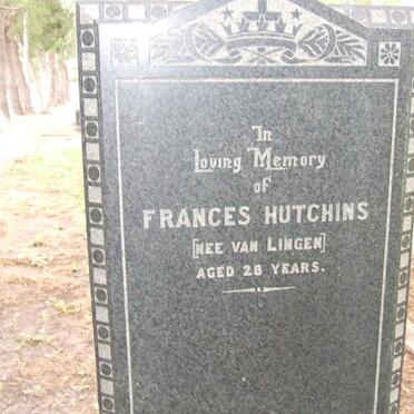 HUTCHINS Frances nee VAN LINGEN