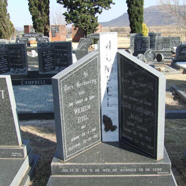 HUMPEL Wilhelm Eike 1918-1987 &amp; Elsje Catharina Maria COETZER 1922-1984