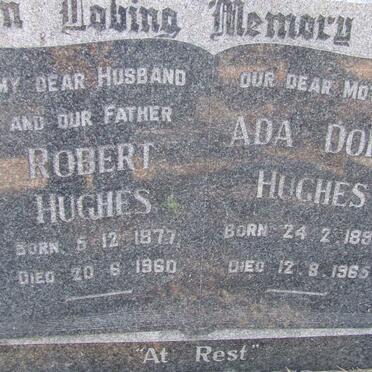 HUGHES Robert 1877-1960 &amp; Ada Dora 1893-1965