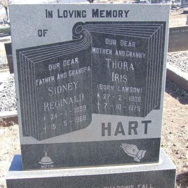 HART Sidney Reginald 1899-1968 &amp; Thora Iris LAWSON 1906-1975