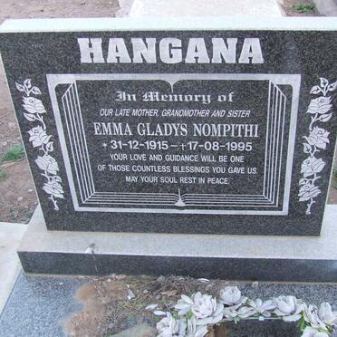 HANGANA Emma Gladys Nompithi 1915-1995