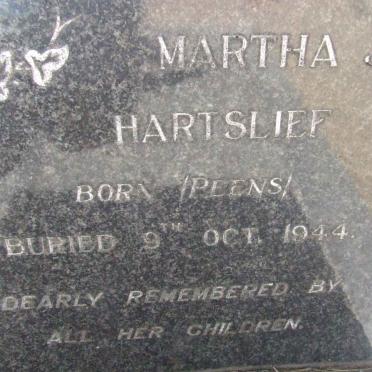 HARTSLIEF Martha J. nee PEENS -1944