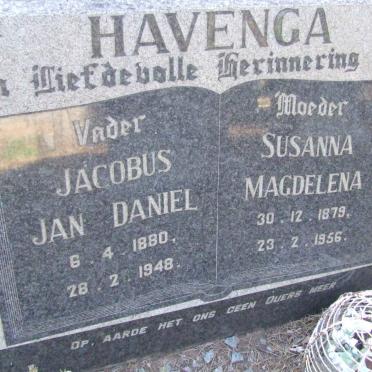 HAVENGA Jacobus Jan Daniel 1880-1948 &amp; Susanna Magdalena 1879-1956