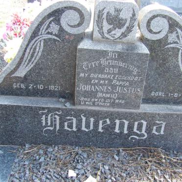 HAVENGA Johannes Justus 1921-1956