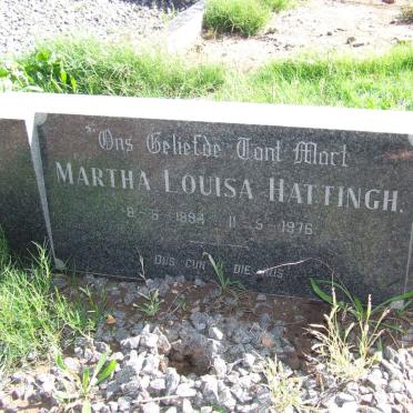 HATTINGH Martha Louisa 1894-1976