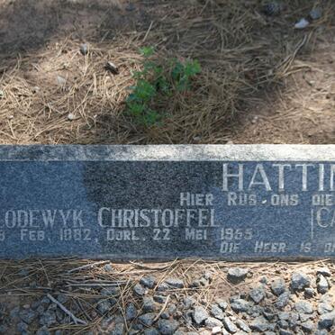 HATTINGH Lodewyk Christoffel 1882-1955 &amp; Catharina Elizabeth, formerly MEIRING nee GREYVENSTEIN 1892-1960