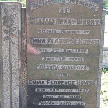 HOWSE William Henry  -1938 &amp; Emma Florence -1947