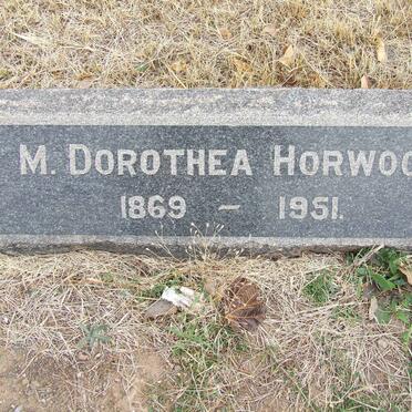 HORWOOD M. Dorothea 1869-1951