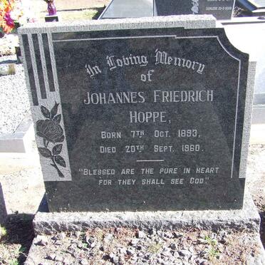 HOPPE Johannes Friedrich 1893-1960