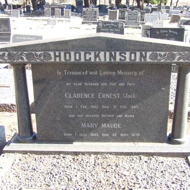 HODGKINSON Clarence Ernest 1892-1957 &amp; Mary Maude 1893-1978