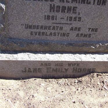 HORNE George Remington 1881-1959 &amp; Jane Emily 1885-1975
