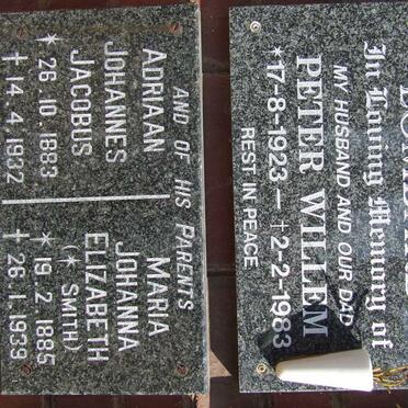 LOMBARD Adriaan Johannes Jacobus 1883-1932 &amp; Maria Johanna Elizabeth SMITH 1885-1939 :: LOMBARD Peter Willem 1923-1983