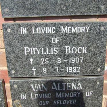 BOCK Phyllis 1907-1982