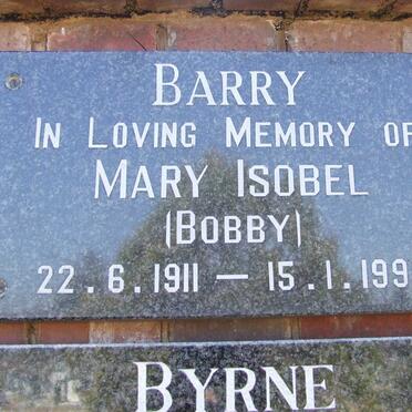 BARRY Mary Isobel 1911-1992
