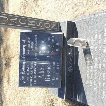 JACKSON Allie Bassie 1908-1987 &amp; Minnie 1909-1994