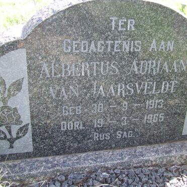 JAARSVELDT Albertus Adriaan, van 1913-1965