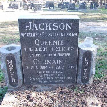 JACKSON Queenie 1934-1974 :: JACKSON Germaine 1954-1996