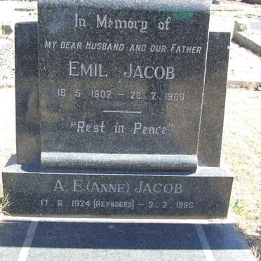 JACOB Emil 1902-1969 :: JACOB A.E. nee REYNDERS 1924-1996