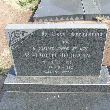 JORDAAN P.J. 1931-1992