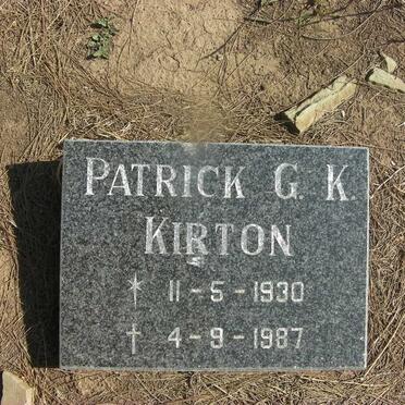 KIRTON Patrick G.K. 1930-1987