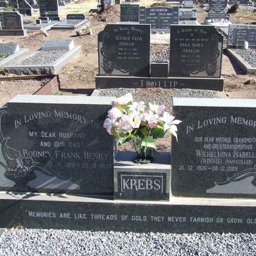 KREBS Rodney Frank Henry 1919-1970 &amp; Wilhelmina Isabella VAN COLLER 1926-2009
