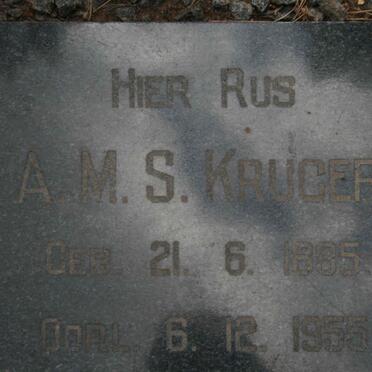KRUGER A.M.S. 1885-1955