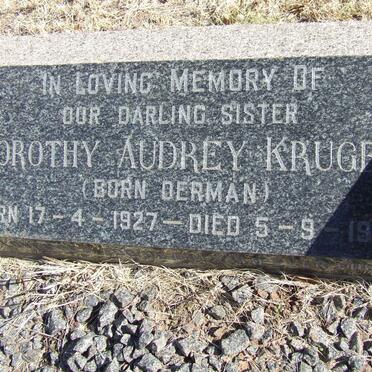 KRUGER Dorothy Audrey nee OERMAN 1927-1963