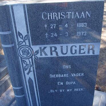 KRUGER Christiaan 1883-1973
