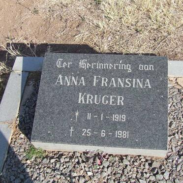 KRUGER Anna Fransina 1919-1981