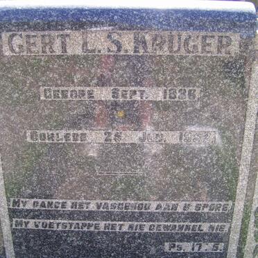 KRUGER Gert L.S. 1886-1952
