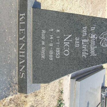 KLEYNHANS Nico 1953-1989