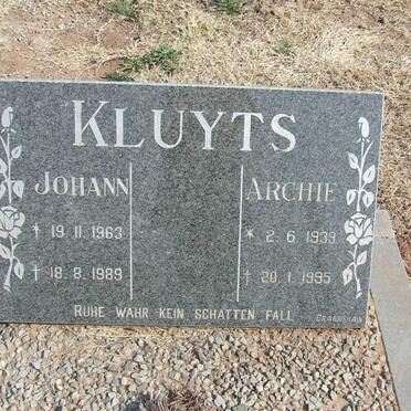 KLUYTS Archie 1939-1995 :: KLUYTS Johann 1963-1989