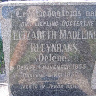 KLEYNHANS Elizabeth Madeline 1955-1957