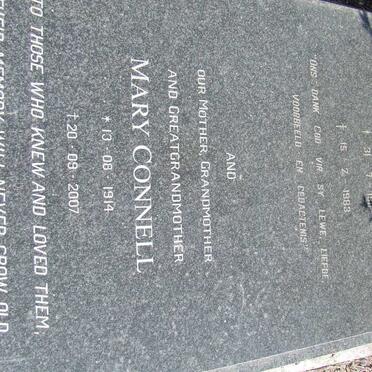 LEVERMENT Joseph Barney 1911-1983 &amp; Mary CONNELL 1914-2007