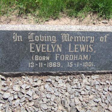 LEWIS Evelyn nee FORDHAM 1869-1901